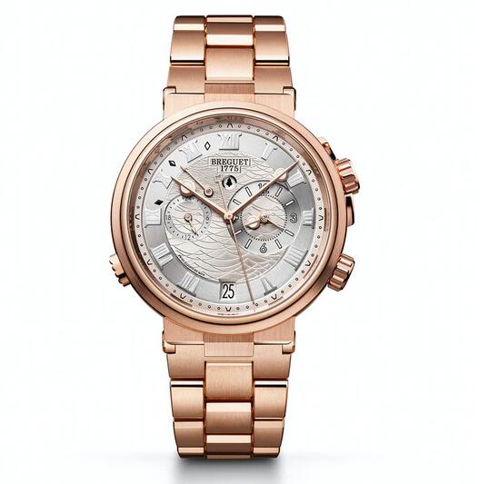 New Breguet Marine Alarme Musicale 18k White And Rose Gold 40mm Replica Watches Introducing 3